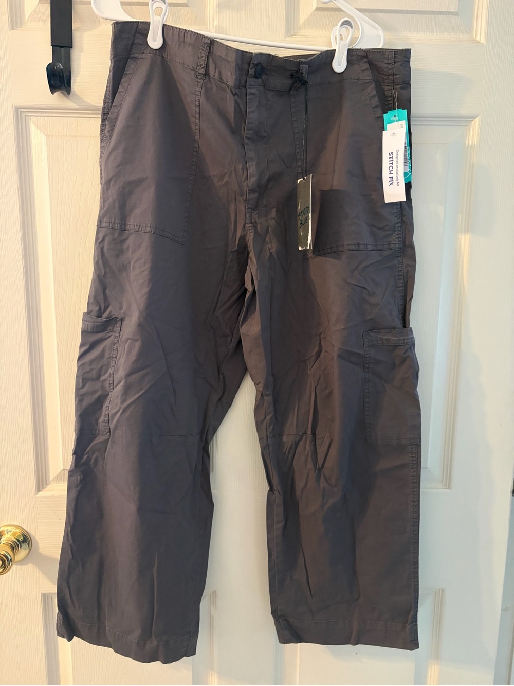 Studio Blue Vivian Curved Utility Pants Dark Gray Size 16 NWT